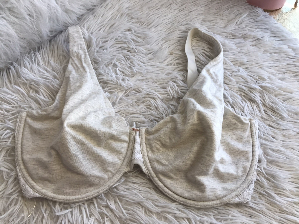 Women's Le Mystere Cotton Touch Unlined Underwire Bra 36G Oatmeal